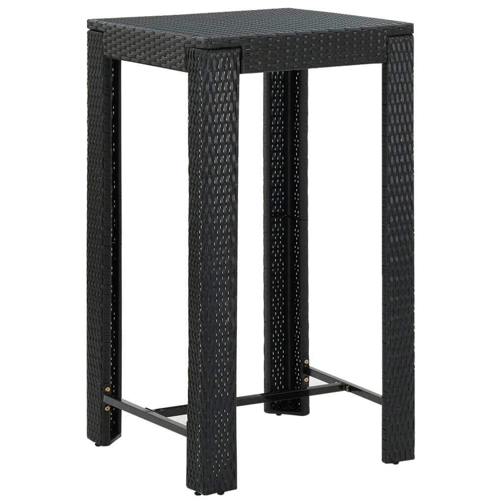 vidaXL Outdoor Garden Bar Table - Weather-Resistant Poly Rattan Coffee Table in Multiple Colors & Sizes - Perfect for Patio, Deck, Poolside & Backyard Relaxation