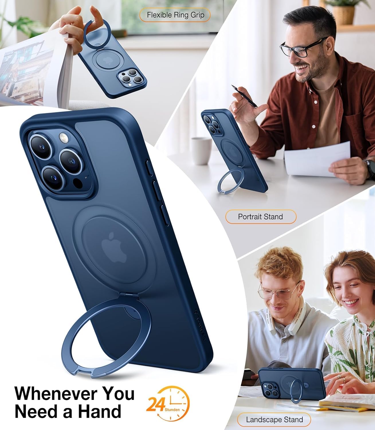 TORRAS Magnetic Phone Case for iPhone 15 Pro Max (6.7