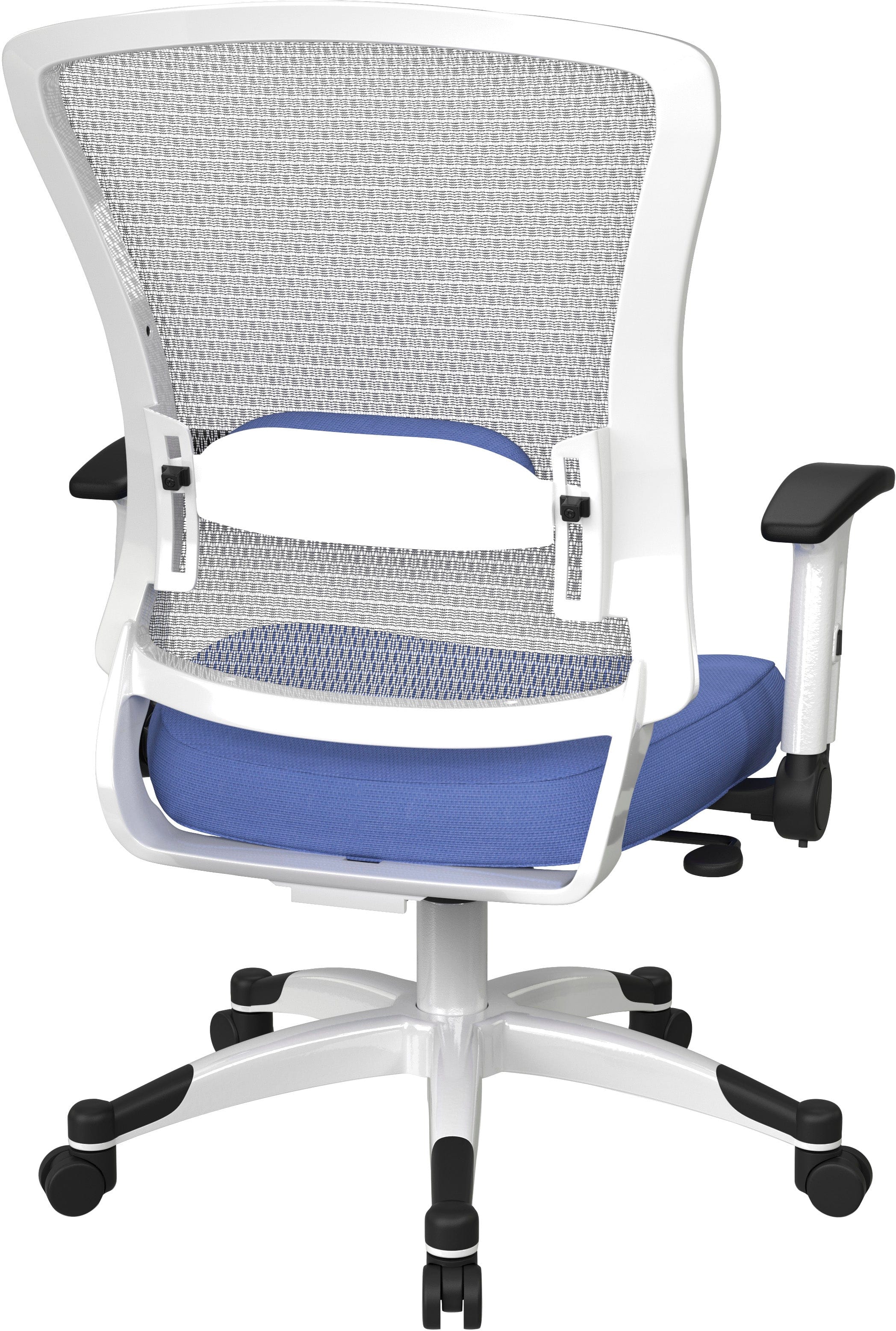 Office Star White Frame Managers Chair - Ergonomic Mesh Back, Adjustable Height, Fun Colors (317W W1C1F2W) - Perfect for Home Office, Conference Rooms & Executive Workspaces