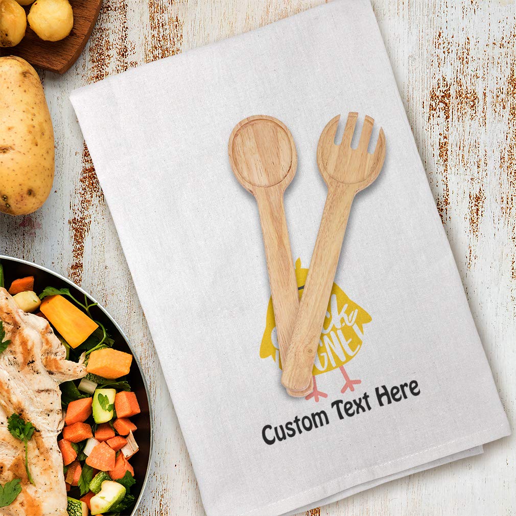 Easter Custom Printed Kitchen Towels - Chick Design Flour Sack Dish Towels for Spring Decor & Cleaning | Personalized Text Option | Perfect for Holiday Decorations, Baking, and Gifting