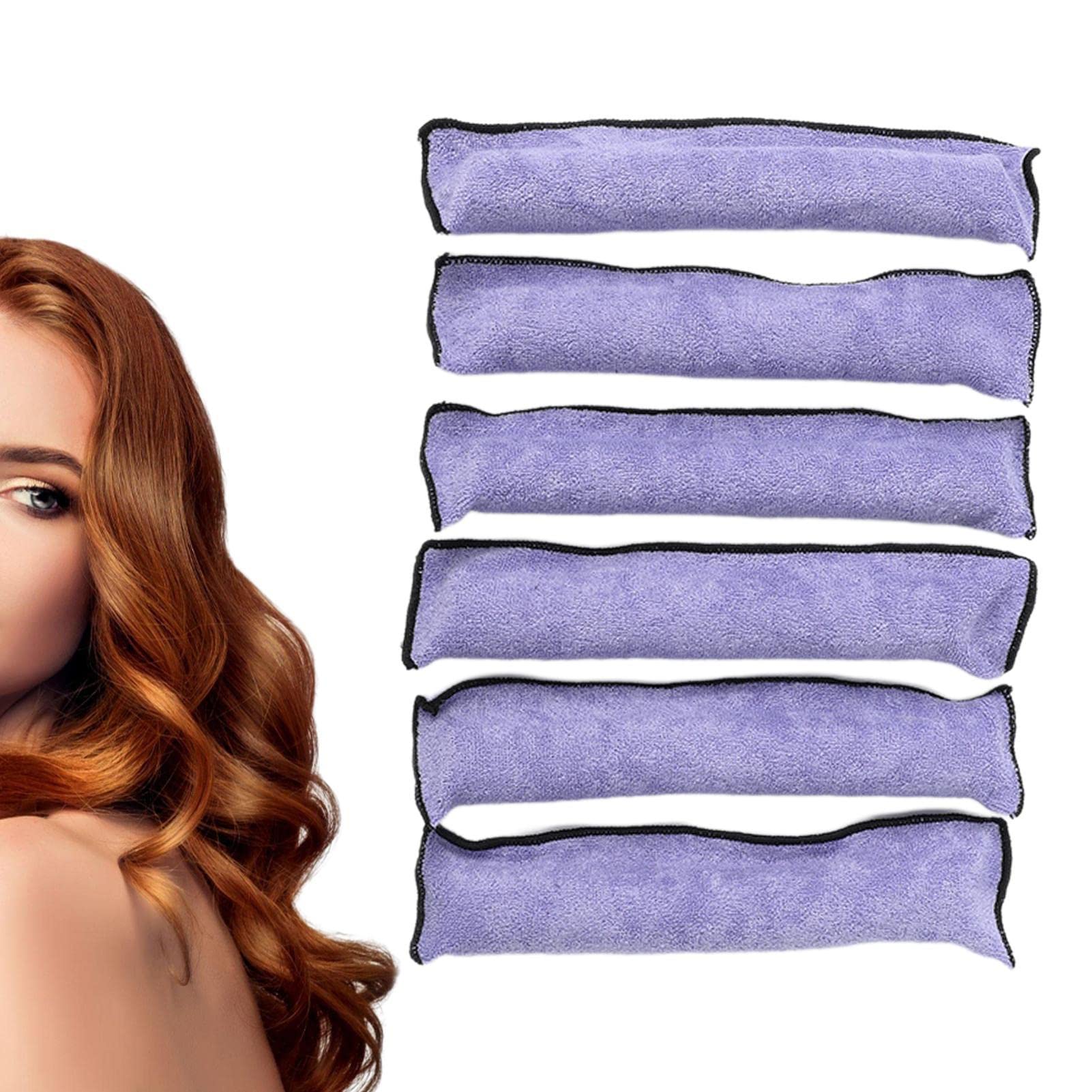 Soft Overnight Hair Rollers Set of 6 | Sponge Sleep Hair Curlers for Women & Girls - Comfortable Foam Pillow Curlers for Natural Waves & Curls | Perfect for Overnight Styling, Bedtime Hair Care & Morning Volume