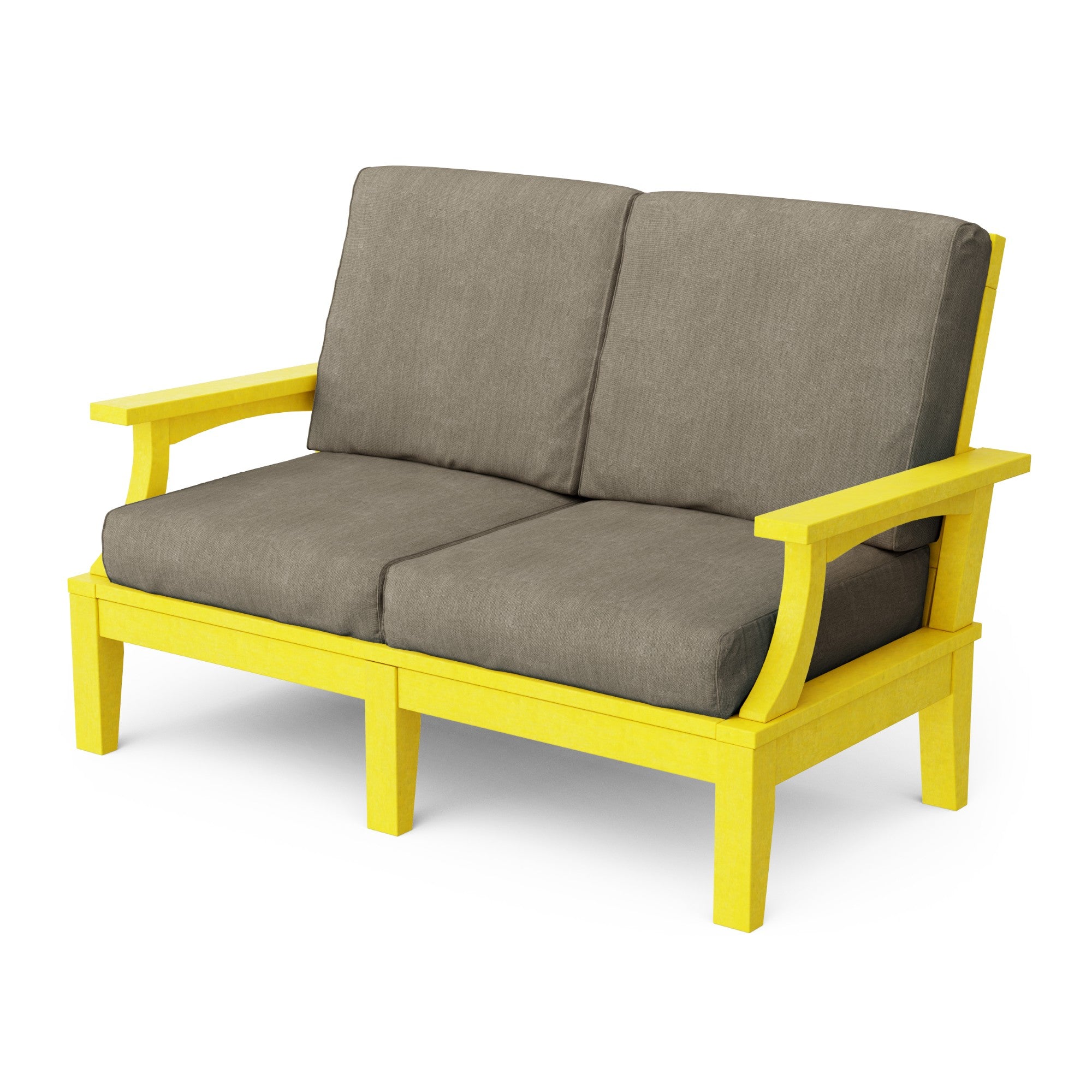 Heritage Deep Seating Love Seat Cushioned Sofa - Outdoor Patio Furniture for Garden, Poolside & Backyard Relaxation