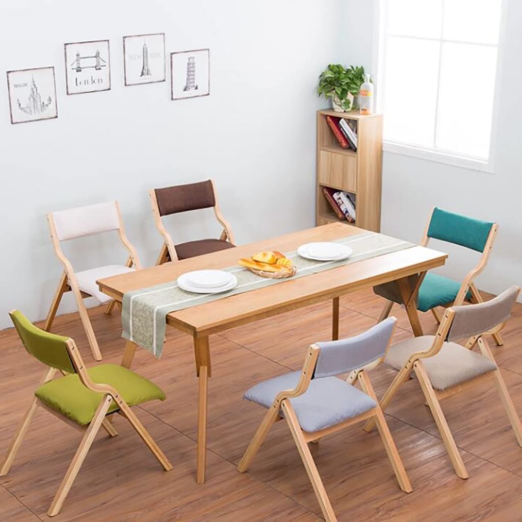 Wooden Padded Folding Chairs with Cushion - Stackable Dining Chairs for Kitchen, Office, Wedding & Events - Easy Assembly Guest Chairs (Style-2) - Perfect for Home, Parties and Extra Seating