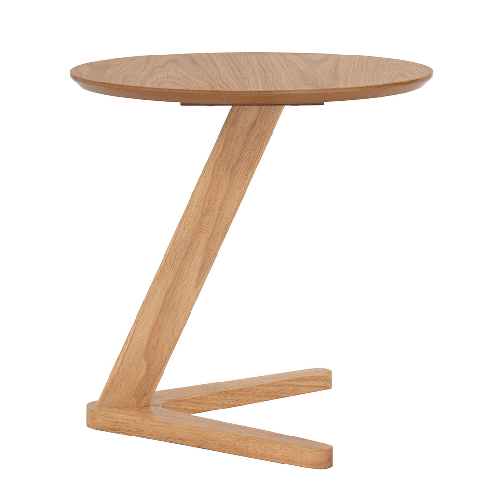 TRIS Modern Oak Side Table - Small End Table for Living Room, Bedroom, or Office - Natural Wood Nightstand with Sturdy Design