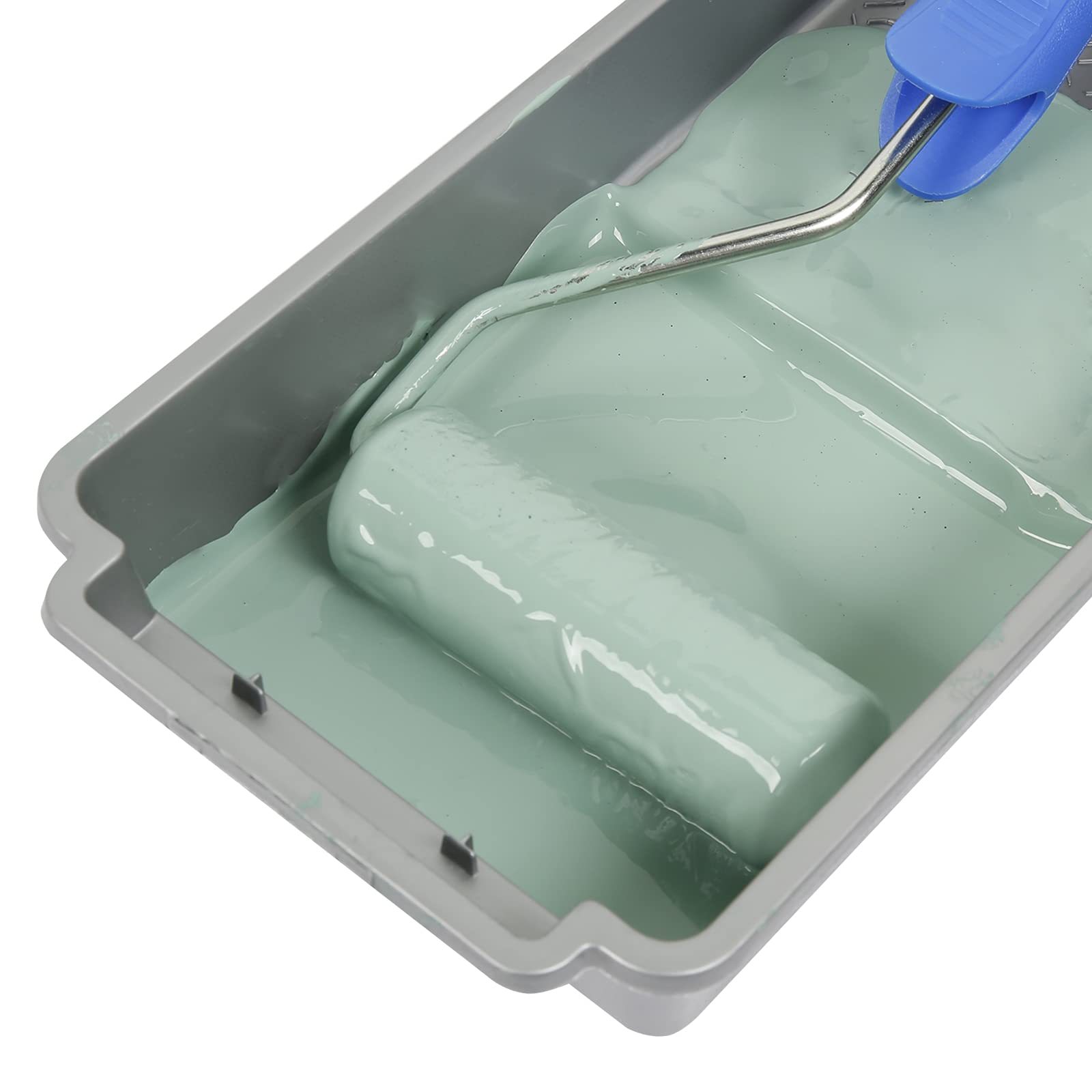4 Inch Paint Tray Set with 10 Disposable Liners, 1 Roller Frame & 10 Foam Paint Rollers - Perfect for Home DIY Projects, Wall Painting & Craft Work