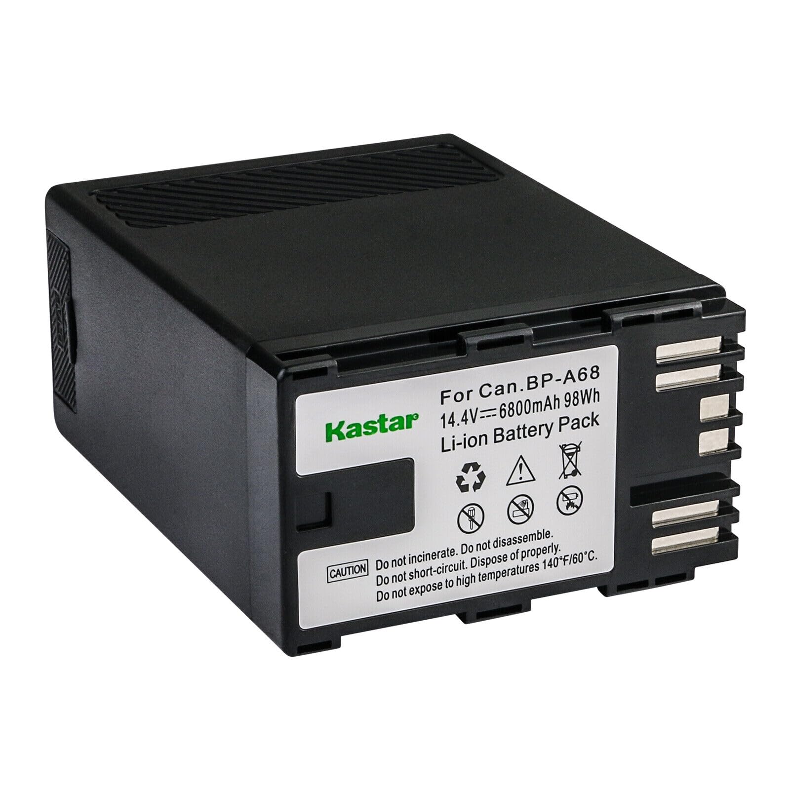 Kastar 4-Pack BP-A68 Replacement Battery and D-Tap Fast Charger Kit - Compatible with Canon BP-A30/60/65/68/90, US0870C002, CG-A10/A20 Chargers - Power Solution for Canon C500 EF Mount 4K Cinema Camera - Perfect for Film Production, Documentary Shooting & Professional Videography