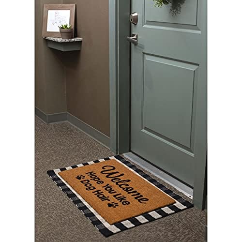 BIRDROCK HOME 18x30 Layered Welcome Mat - Non-Slip Vinyl Backed Outdoor Doormat for Front Door Entryway - Natural Fade Design - Dog Hair Friendly - Perfect for Porch, Patio & Mudroom Use