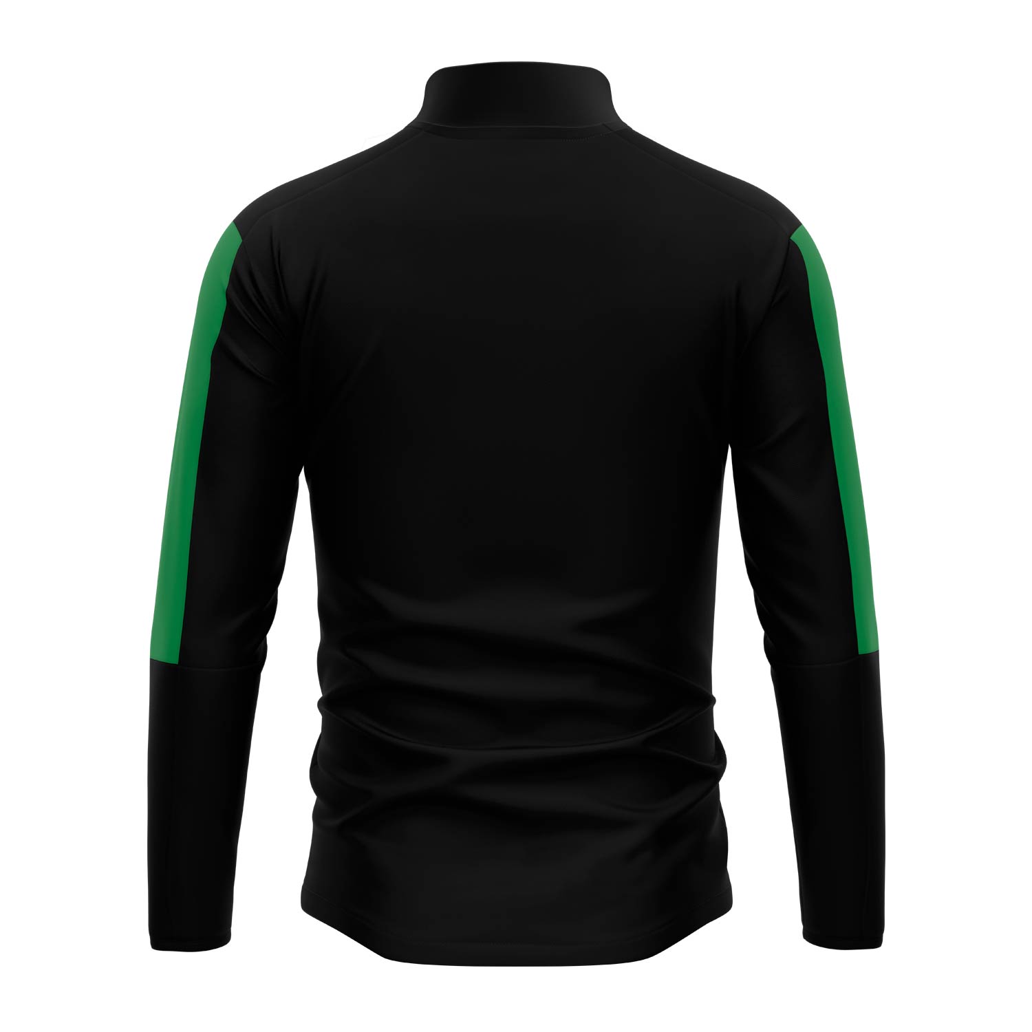 FC 1/4 Zip Microfleece Pullover - Black/Emerald - Lightweight Warm Layer for Hiking, Running & Outdoor Activities