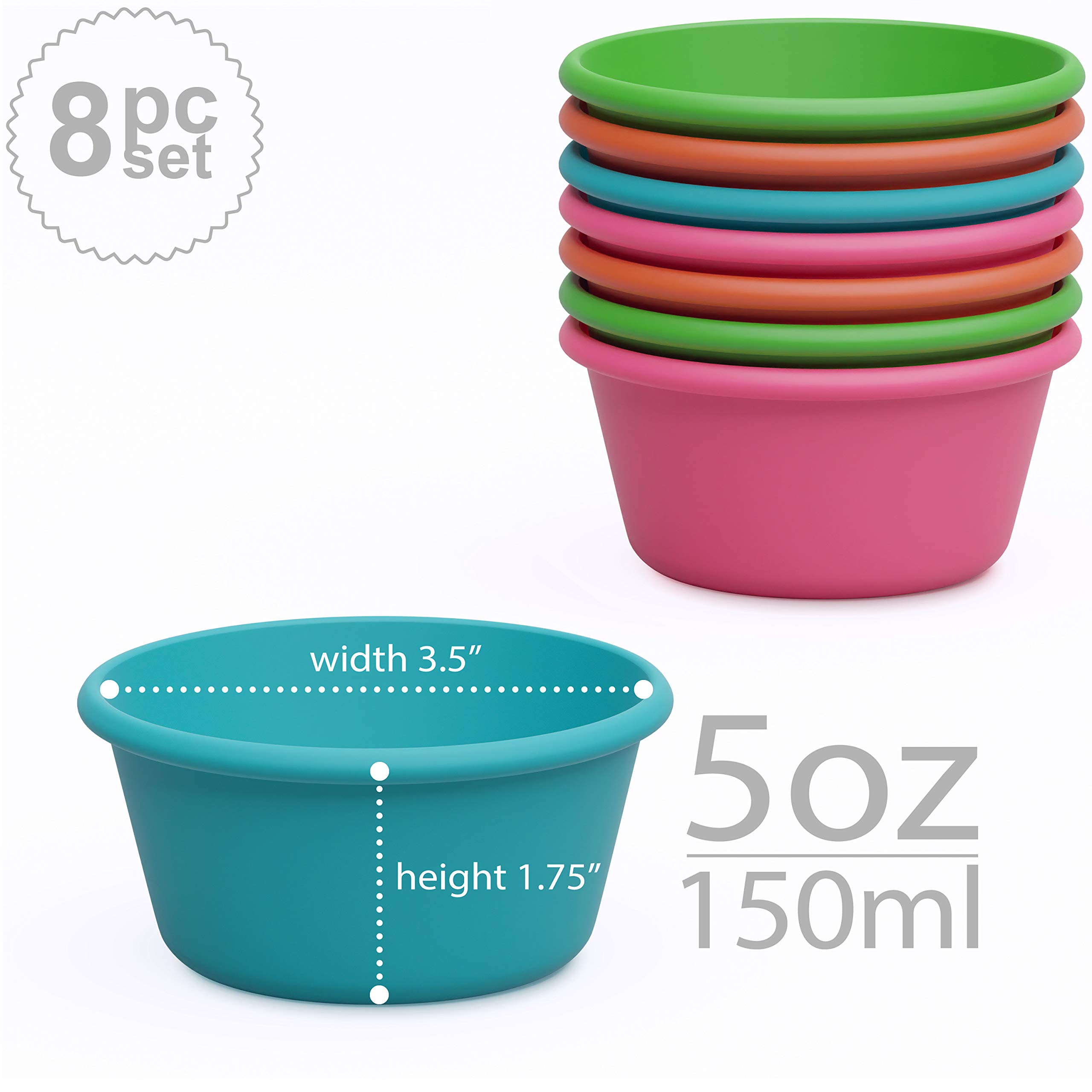Bakerpan Silicone Jumbo Muffin Cups for Baking - 3.5 Inch Large Air Fryer & Oven Safe Cupcake Liners (Set of 8) - Perfect for Muffins, Cupcakes, and Baking in Air Fryers or Conventional Ovens
