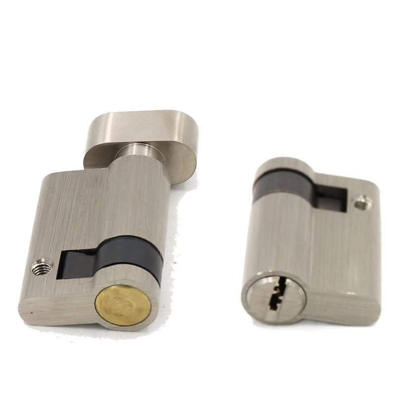 **Euro Cylinder Lock with Thumb Turn - 45mm x 32mm Half Eccentric Invisible Door Lock Core with Key & Knob - Fireproof & Secure for Channel Lock Security Doors (Ideal for Apartments, Offices & Fireproof Doors)**