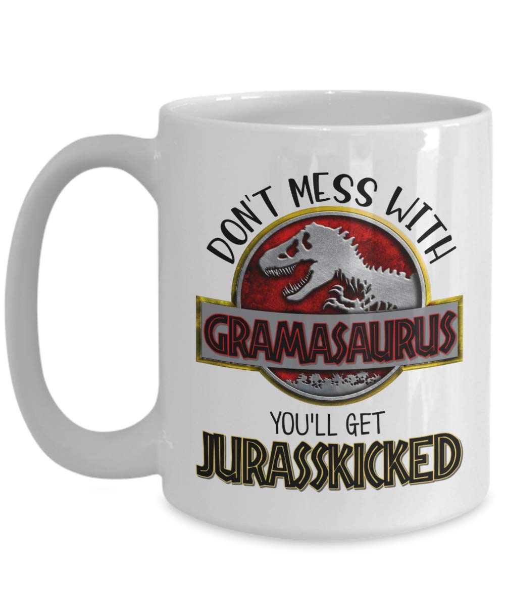 Funny Grammy Mug - Jurassic Dinosaur Gift for Grandma - 11/15oz - Perfect for Mother's Day & Birthdays