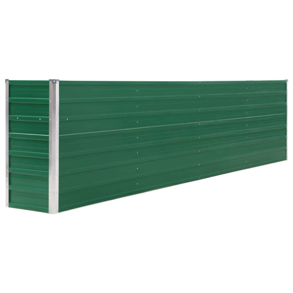 vidaXL Galvanized Steel Raised Garden Bed - Outdoor Planter Box for Flowers, Vegetables & Herbs - Patio, Yard, Balcony & Terrace Gardening Decor