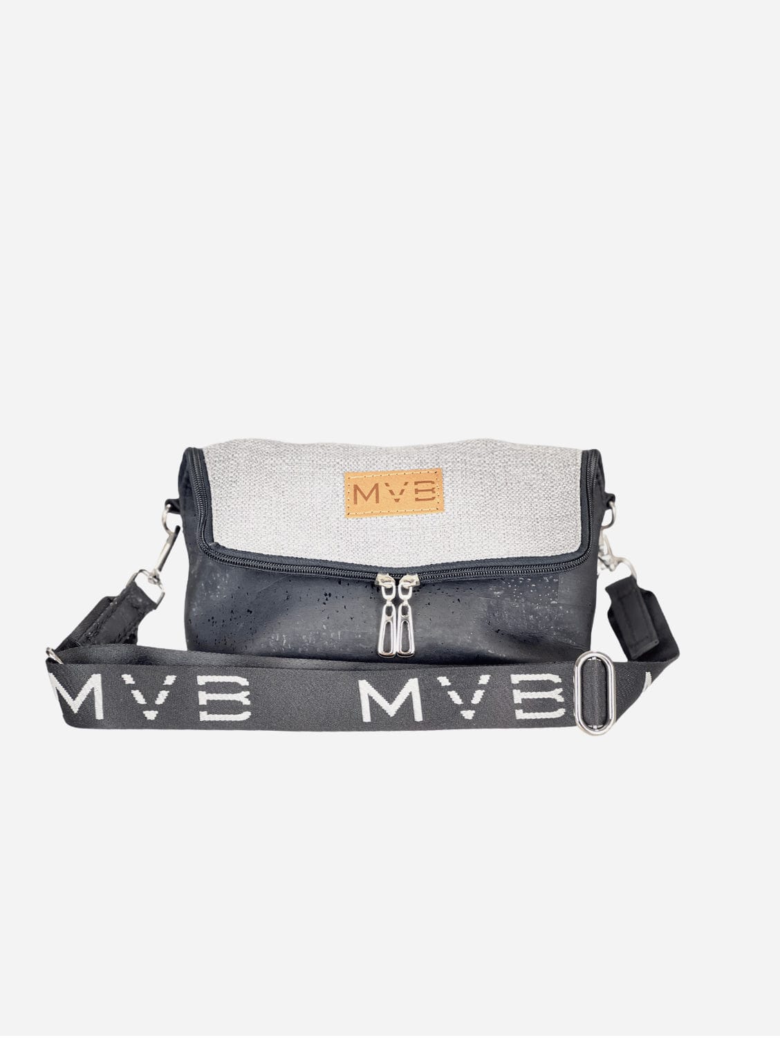 Vegan Crossbody Bag for Women - Summer Canvas & Cork Flop Bag | Soft Ash Color | Perfect for Beach, Travel, and Everyday Use