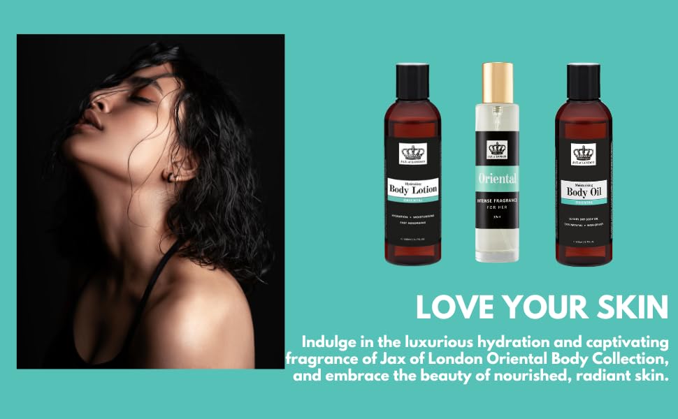 Jax of London 200ml Oriental Body Oil for Women - Moisturizing Massage Oil for Dry Skin, Firming & Stretch Marks - Aromatherapy & Relaxation - Perfect for Spa, Massage, and Daily Skincare Routine