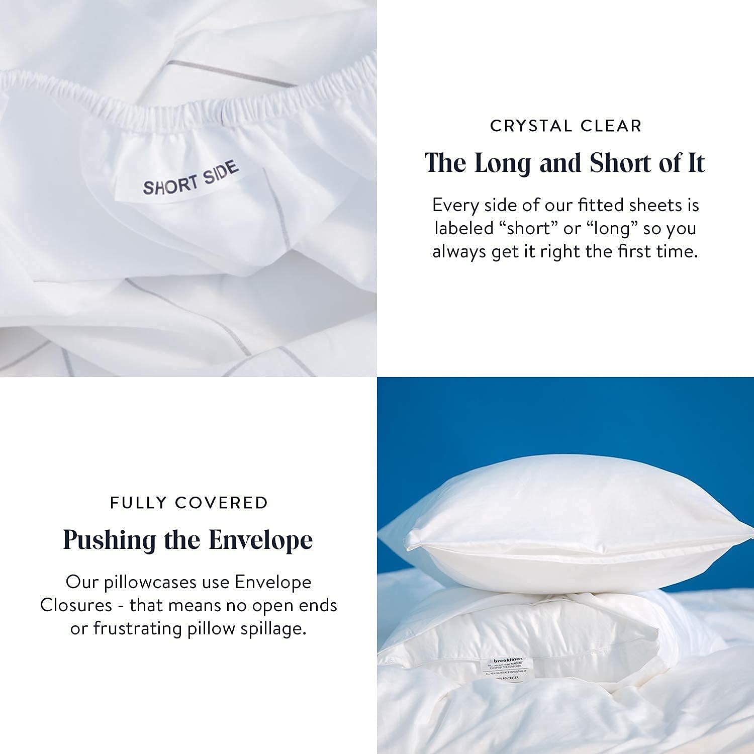 Brooklinen Luxury Sateen 3-Piece Sheet Set - 100% Cotton Queen Size Bed Sheets (No Flat Sheet) - 1 Fitted Sheet & 2 Pillowcases - Ultra Soft & Breathable for Year-Round Comfort - Perfect for Master Bedroom, Guest Room & Hotel Style Bedding