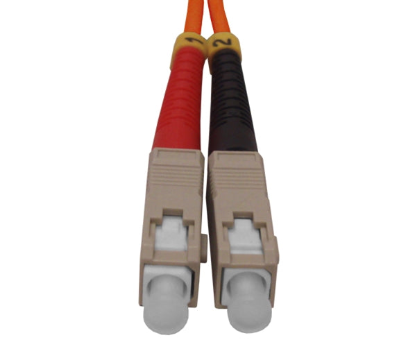 High-Speed SC to SC Multimode 62.5/125 OM1 Duplex Fiber Optic Patch Cable - 15m (49.2ft) for Data Centers, Server Rooms & Network Installations