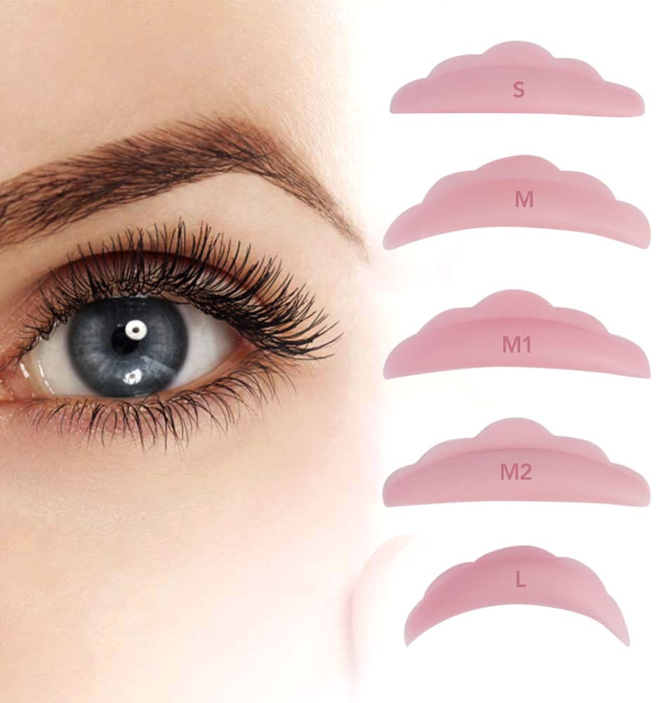 Libeauty Lash Lift Rods - 5 Size Reusable Soft Eyelash Perm Kit Pads for Perfect Lifting (Pink) - Ideal for Salon Professionals & DIY Lash Lifts at Home