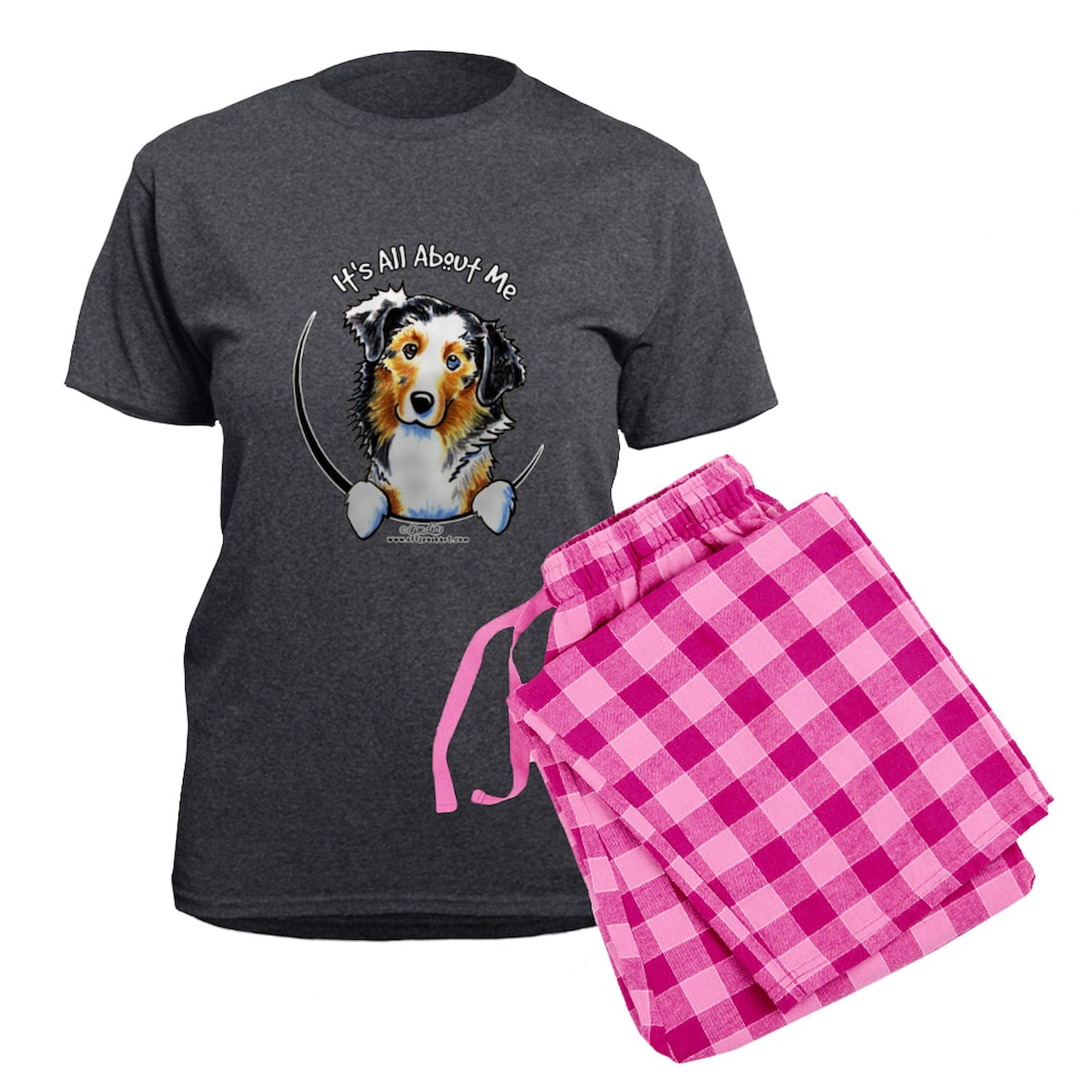 Australian Shepherd Lover Women's Charcoal Pajama Set - Cozy Novelty Sleepwear for Dog Moms | Perfect for Lounging, Sleepovers & Dog-Themed Gifts