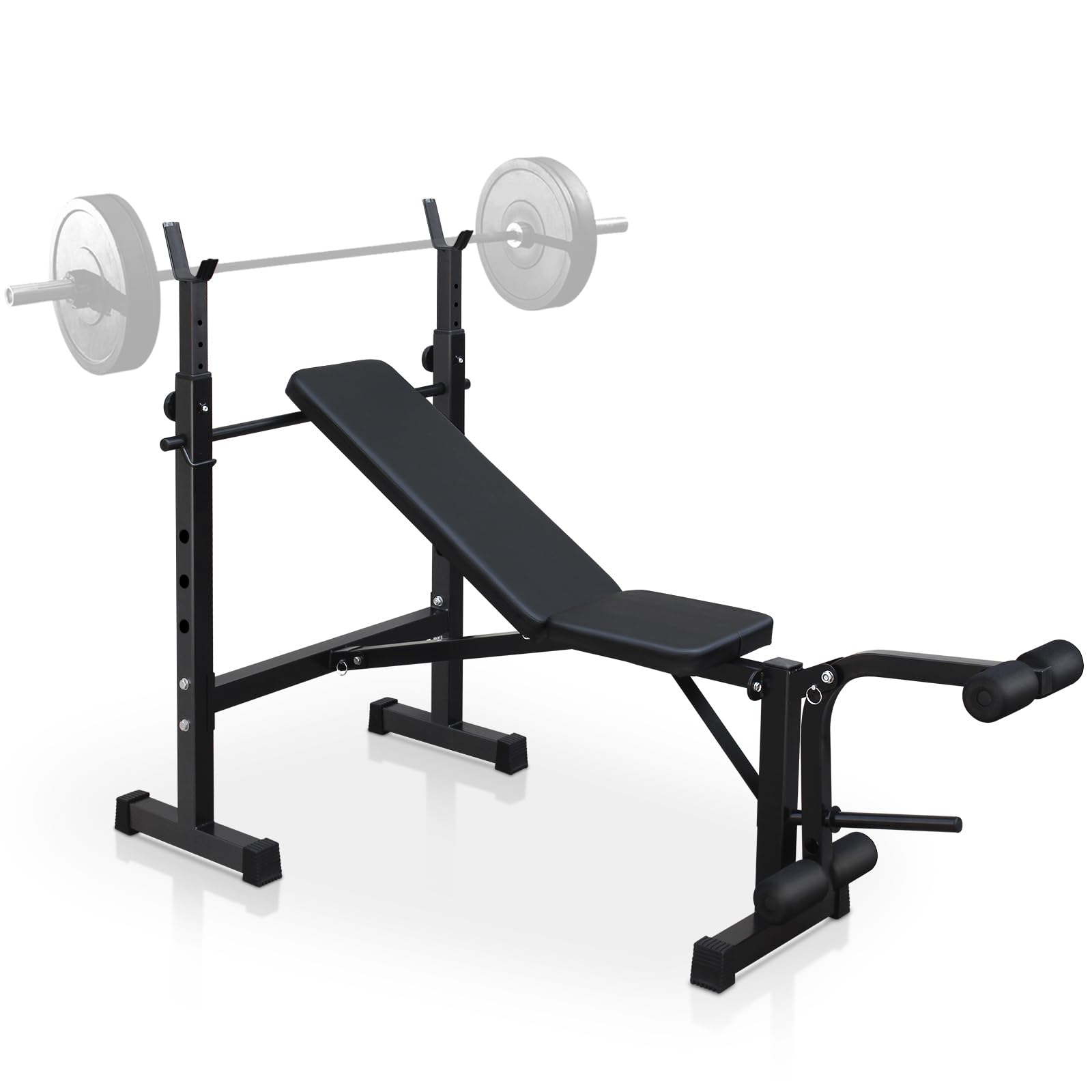 Ditkoko Adjustable Olympic Weight Bench & Barbell Rack Stand - Heavy Duty Home Gym Equipment for Full Body Workout (Ideal for Strength Training, Muscle Building & Fitness Enthusiasts)