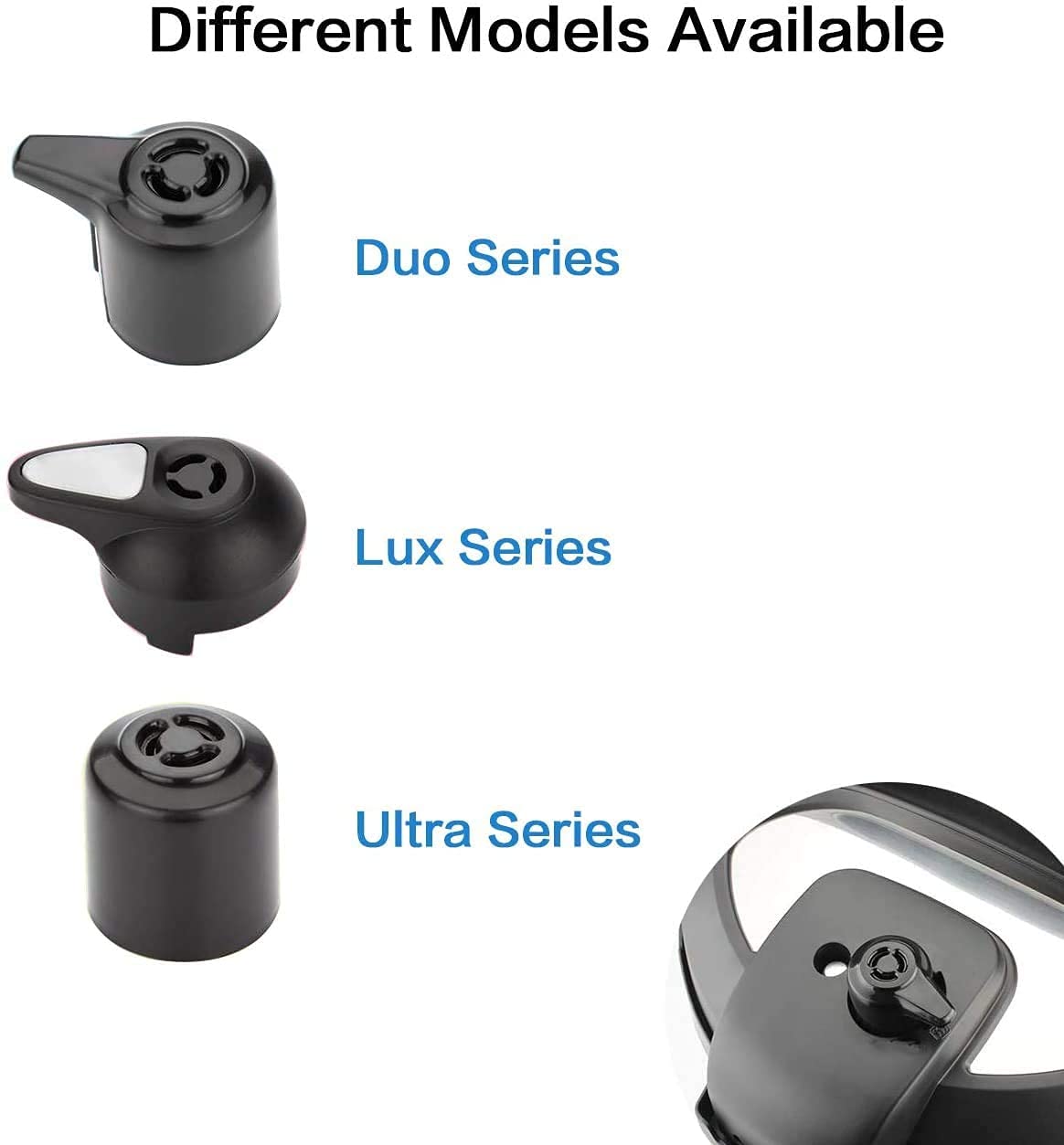 Instant Pot Duo/Duo Plus Steam Release Handle & Float Valve Replacement Parts with Anti-Block Shield - Compatible with 3,5,6,8 Quart & Smart WiFi (6Qt) Models - Perfect for Pressure Cooking, Soup Making & Meal Prep