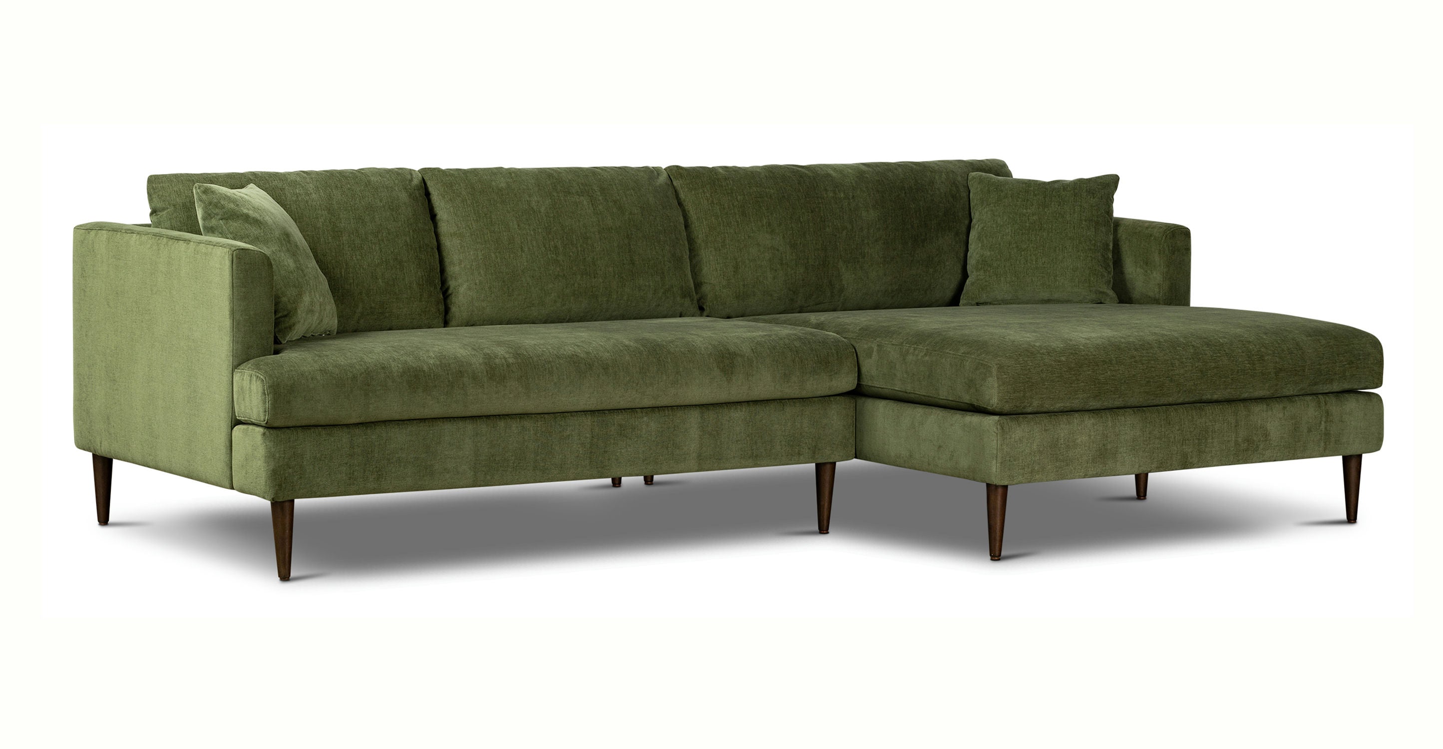 Lucerne Right Facing Sectional Sofa with Extra Wide Chaise Lounge - Modern L-Shaped Couch for Living Room, Family Room & Home Theater Comfort