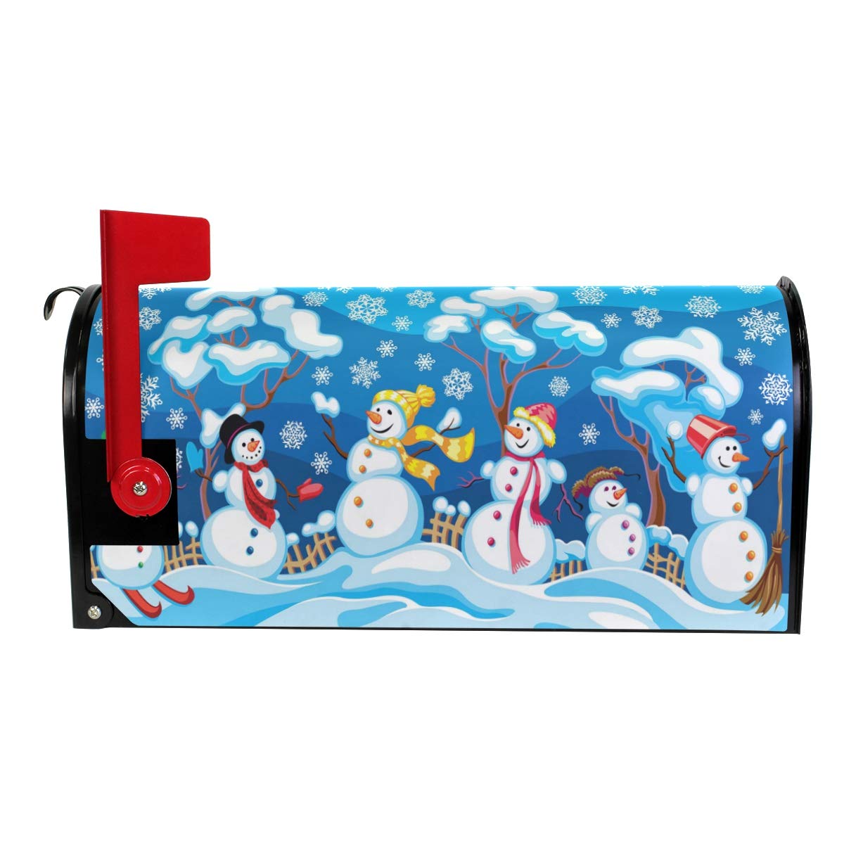 Snowman Magnetic Mailbox Cover for Winter & Christmas - 18