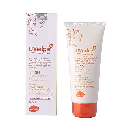UVEDGE Broad Spectrum SPF 50 Sunscreen Lotion - Water Resistant, Non-Greasy Face & Body Sun Protection for Outdoor Activities, Beach, Swimming & Daily Use