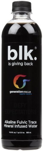 BLK Fulvic Acid Spring Water - 16.9 oz Bottles (24 Pack) | Natural Alkaline Mineral Water for Hydration, Detox & Wellness | Perfect for Gym, Office & Outdoor Activities
