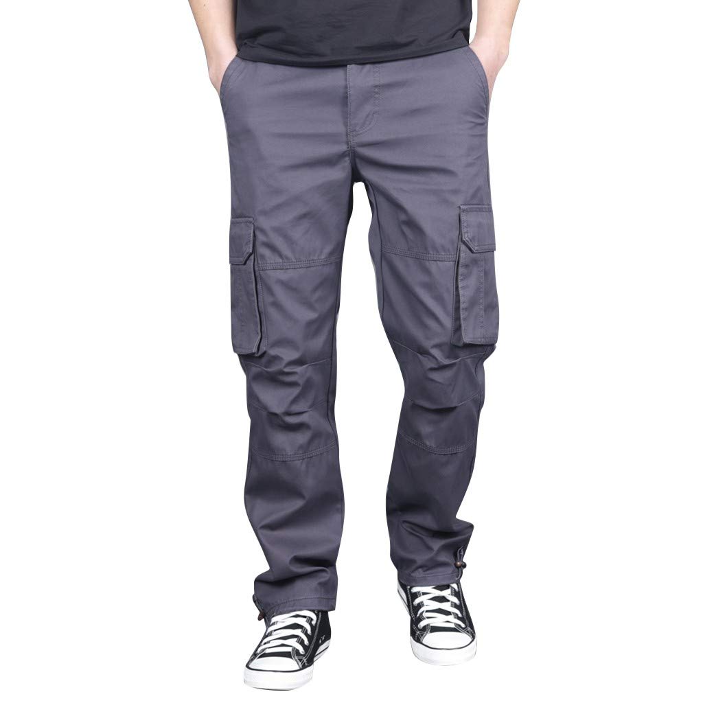 Alalaso Men's Tactical Cargo Pants with Multiple Pockets - Durable Outdoor Work Pants for Hiking, Camping & Everyday Wear
