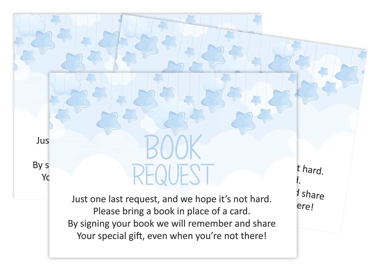 30-Piece Baby Shower Book Request Cards Set - Elephant Theme Baby Shower Invitations, Games & Party Favors for Boys & Girls | Perfect for Book-Themed Baby Showers & Gender Reveal Parties