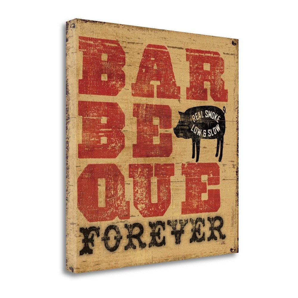 Barbeque Forever By Pela Studio - Premium Giclee Art Print on Gallery Wrapped Canvas, Ready to Hang Wall Decor - Perfect for Kitchen, Dining Room & Outdoor Entertaining Spaces