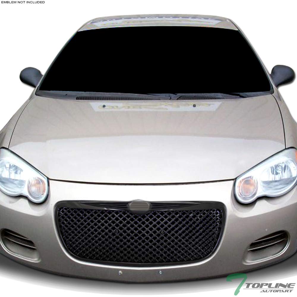 Black Sport Mesh Front Grill for Chrysler Sebring 04-06 | Hood Bumper Cover for Street & Show Cars