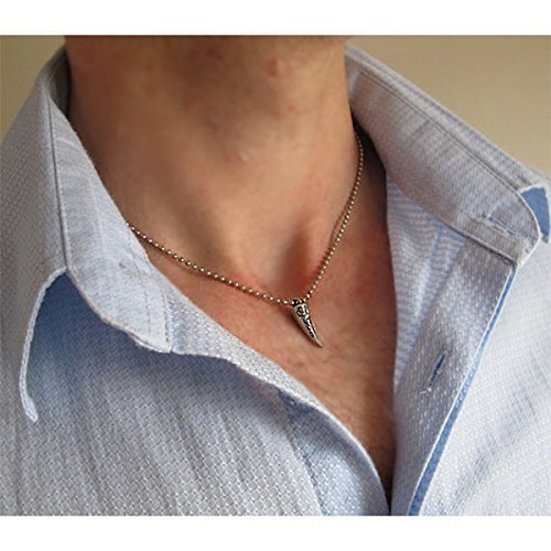 Silver Claw Pendant Necklace for Men - Wolf Tooth Jewelry Gift - Sterling Silver Viking Necklace for Outdoor Enthusiasts & Nature Lovers - Perfect for Camping, Hiking & Adventure Gifts