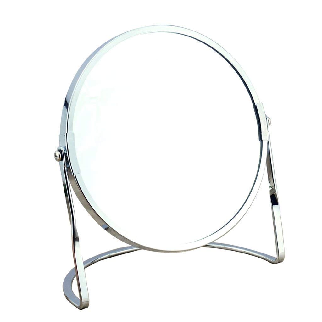 7 Inch Round Metal Vanity Mirror - Standing & Tabletop Makeup Mirror with Magnification, Cosmetic Mirror for Home & Salon Use | Perfect for Makeup Application, Skincare Routine & Hair Styling