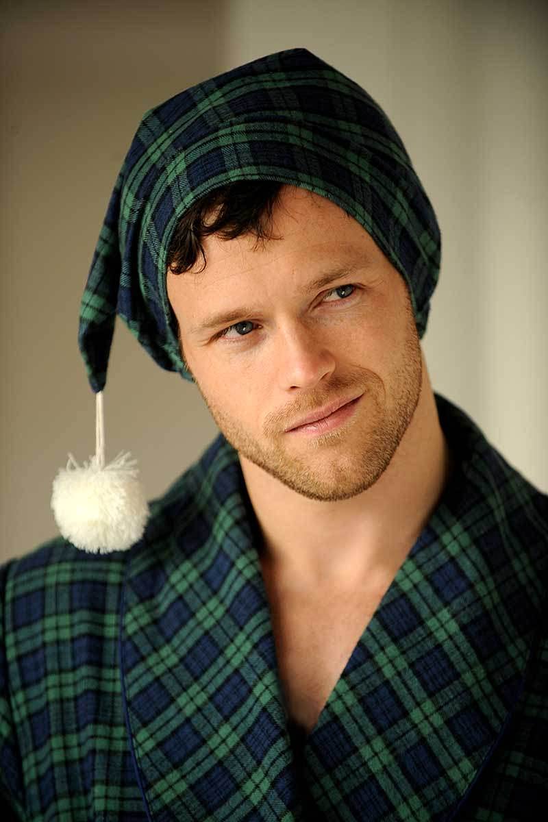 Men's 100% Cotton Night Cap - Handmade in Ireland - Cozy Winter Sleep Hat for Cold Nights & Relaxation
