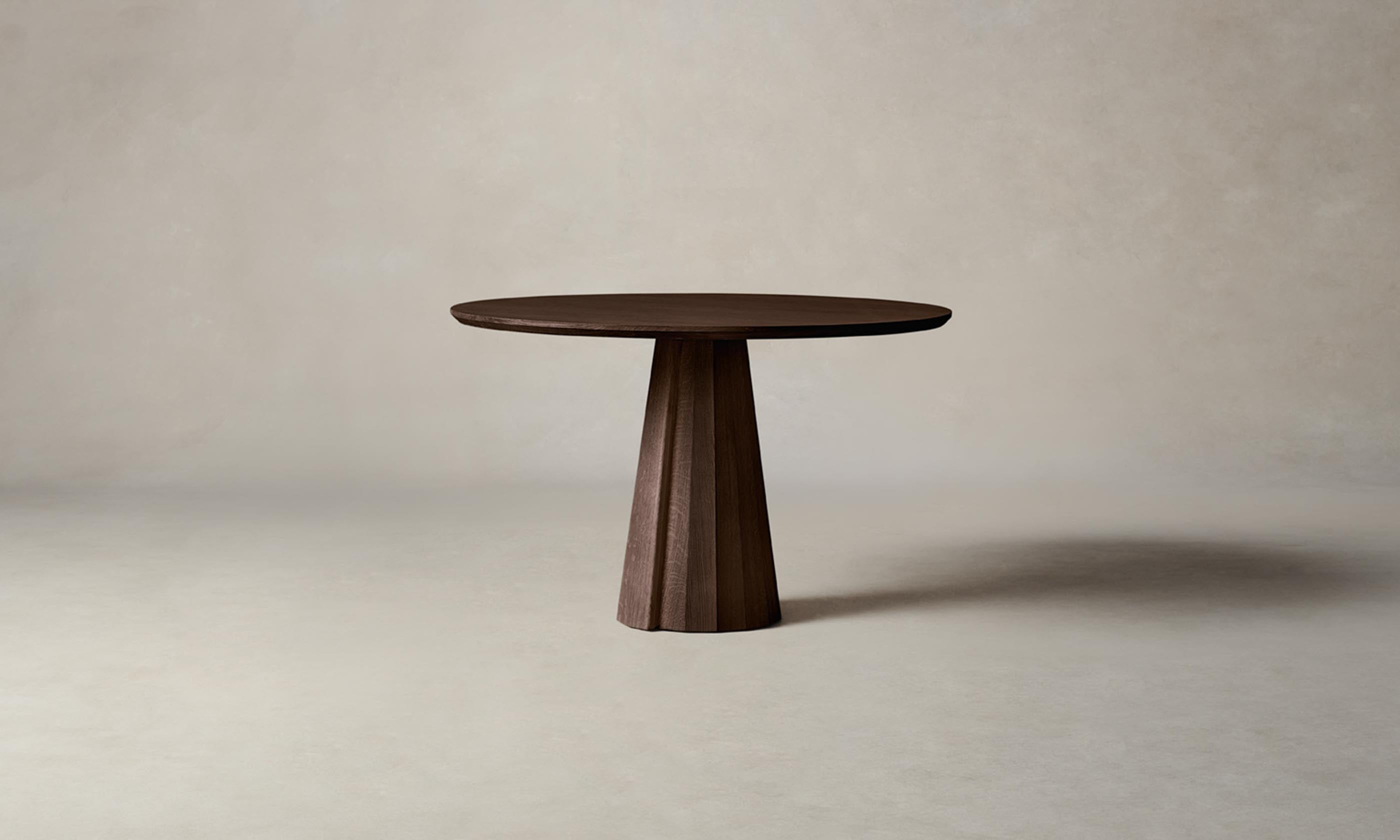 Modern Round Dining Table for 6 - Solid Wood Bank Style Kitchen Table - Perfect for Family Dinners & Small Space Dining Rooms
