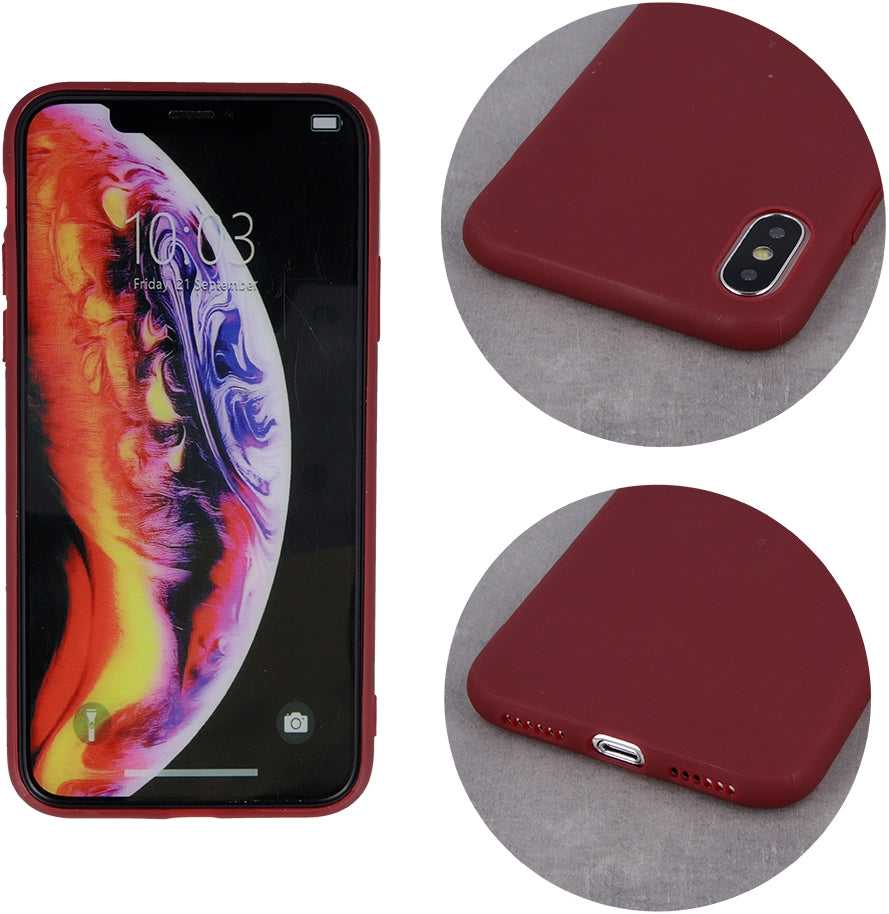 Apple iPhone 7 Case - Premium Soft Gel Cover with Shock Absorption - Burgundy Red - Perfect for Daily Use, Travel & Outdoor Protection