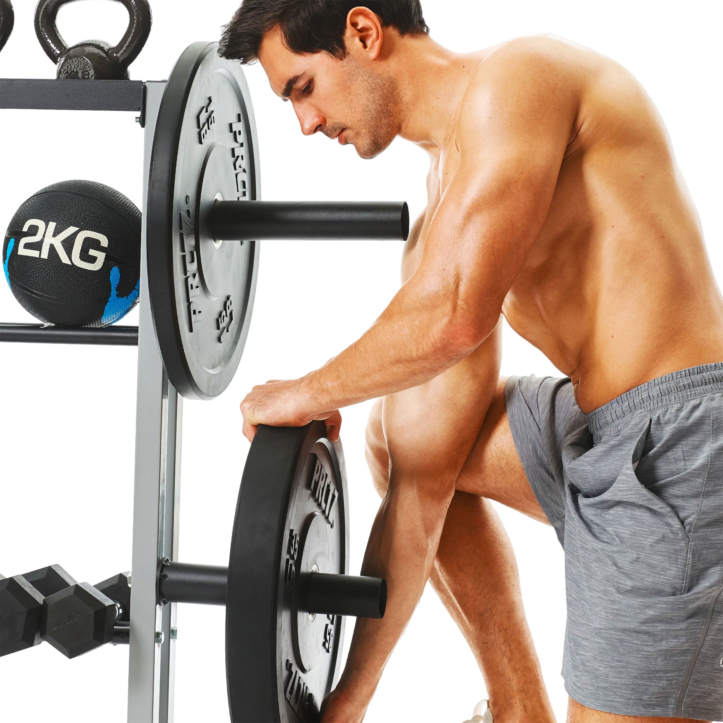 PRCTZ 260 lb Rubber Bumper Weight Plate Set - Olympic 2-inch Barbell Compatible - Includes 10, 15, 25, 35, 45 lb Pairs - Perfect for Home Gym, CrossFit, and Weightlifting Training