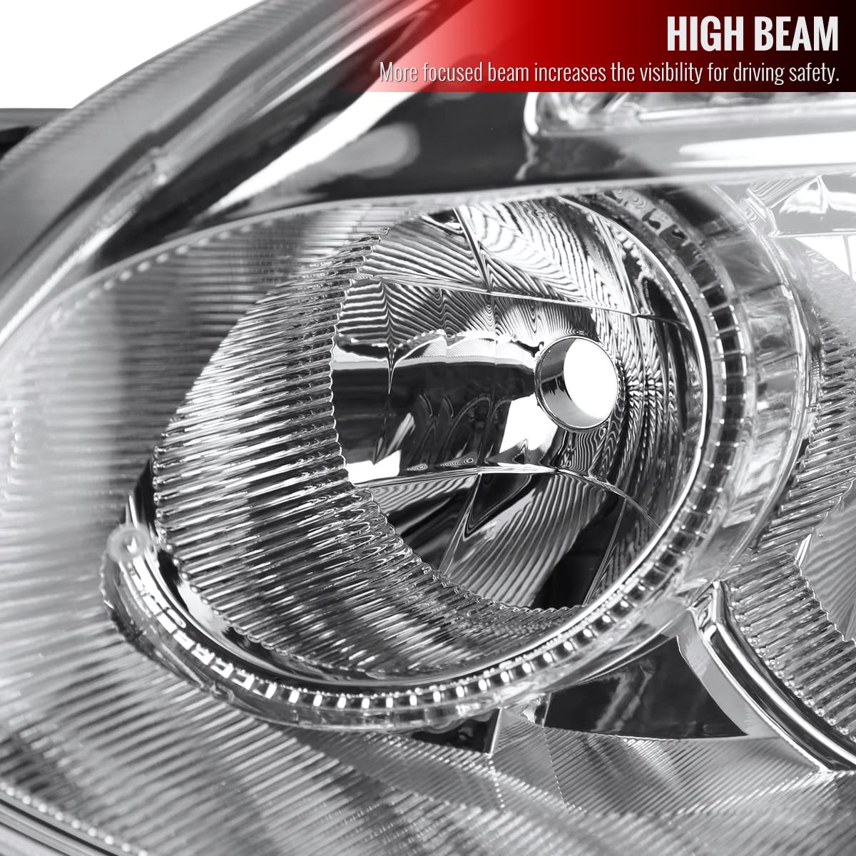 Crystal Clear Headlight Lamps for 2008-2013 Models - Left & Right Turn Signal Lights - Perfect for Night Driving & Car Upgrades