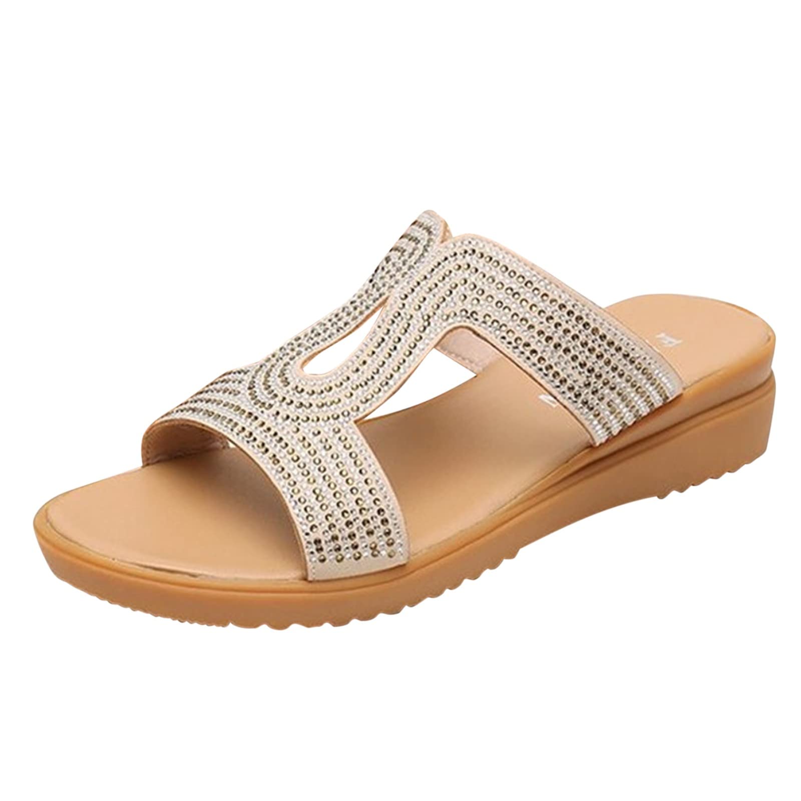 Women's Comfortable Bohemian Beach Sandals with Elastic Ankle Strap - Casual Flat Shoes for Travel, Walking & Summer Outfits | Perfect for Vacations, Beach Trips and Daily Wear