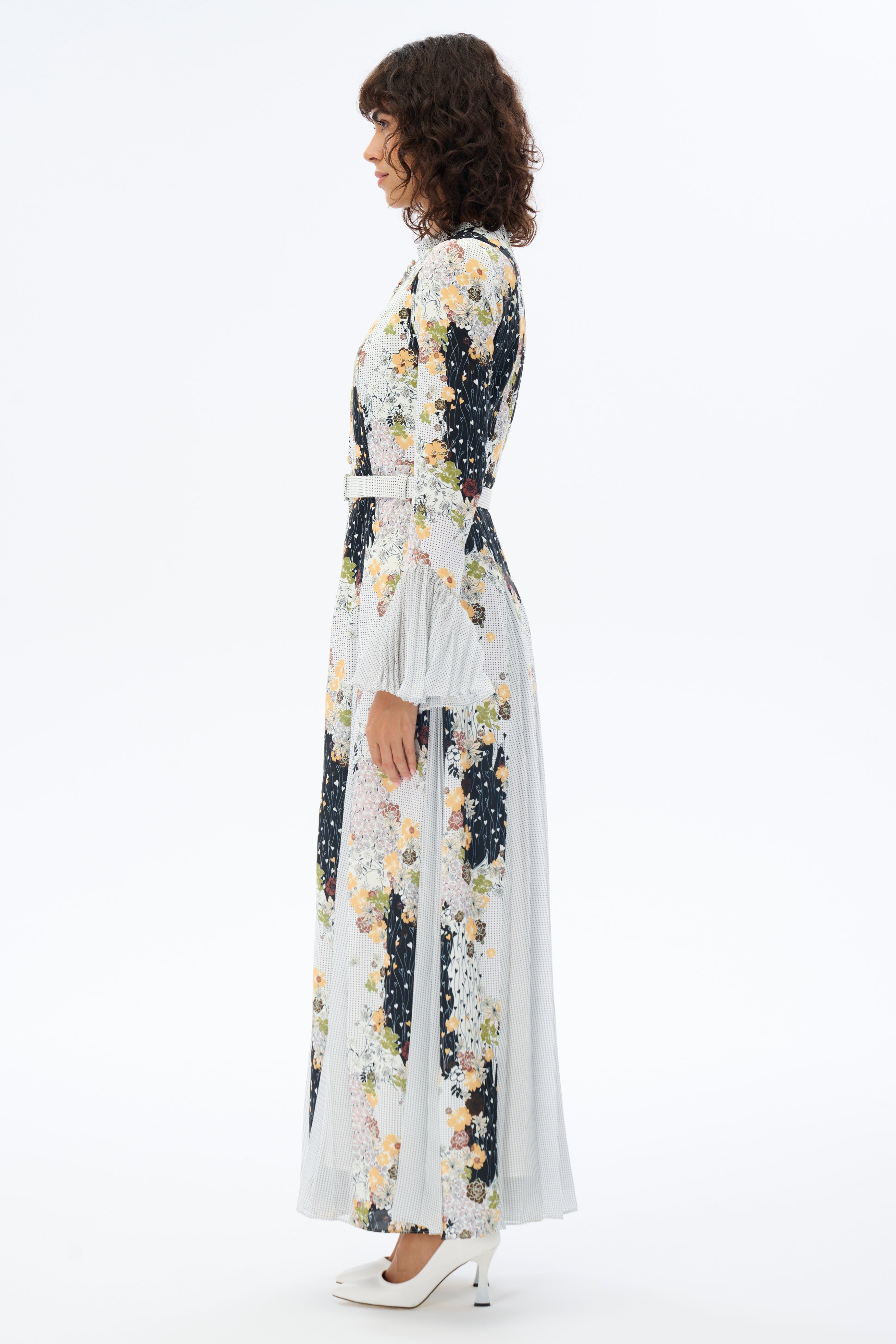 Elegant Pleated Slit Long Maxi Dress for Women - Flowy Formal Gown for Evening Parties, Weddings & Special Occasions