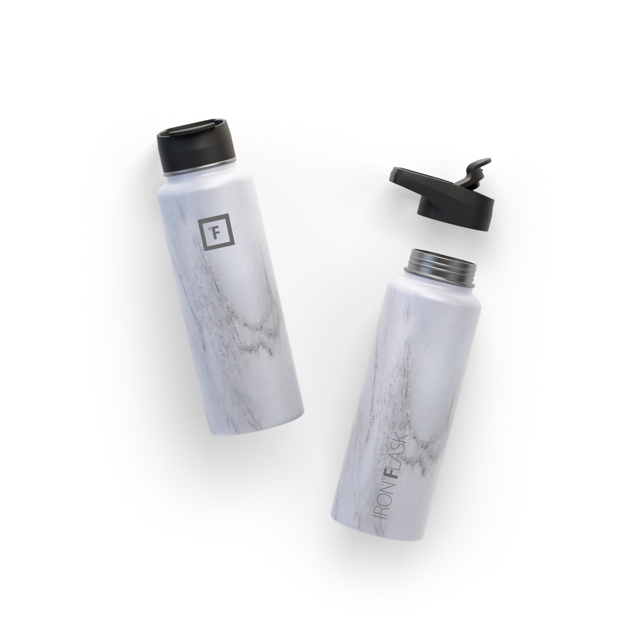 40 Oz Wide Mouth Water Bottle with Spout Lid - Leak Proof Stainless Steel Insulated Water Bottle for Gym, Hiking & Outdoor Activities