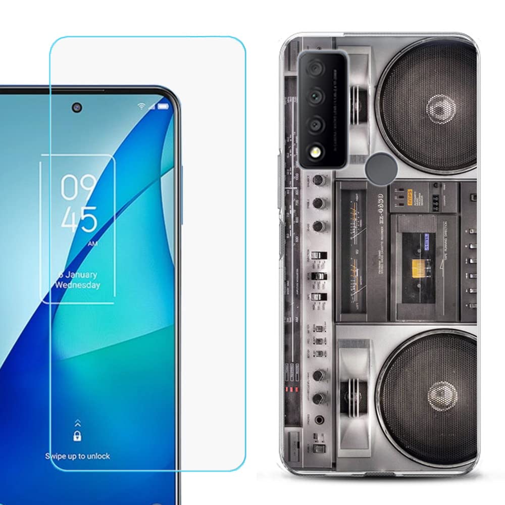 TCL 30 V 5G Slim Gel TPU Case with Screen Protector - Shockproof for Outdoor Use