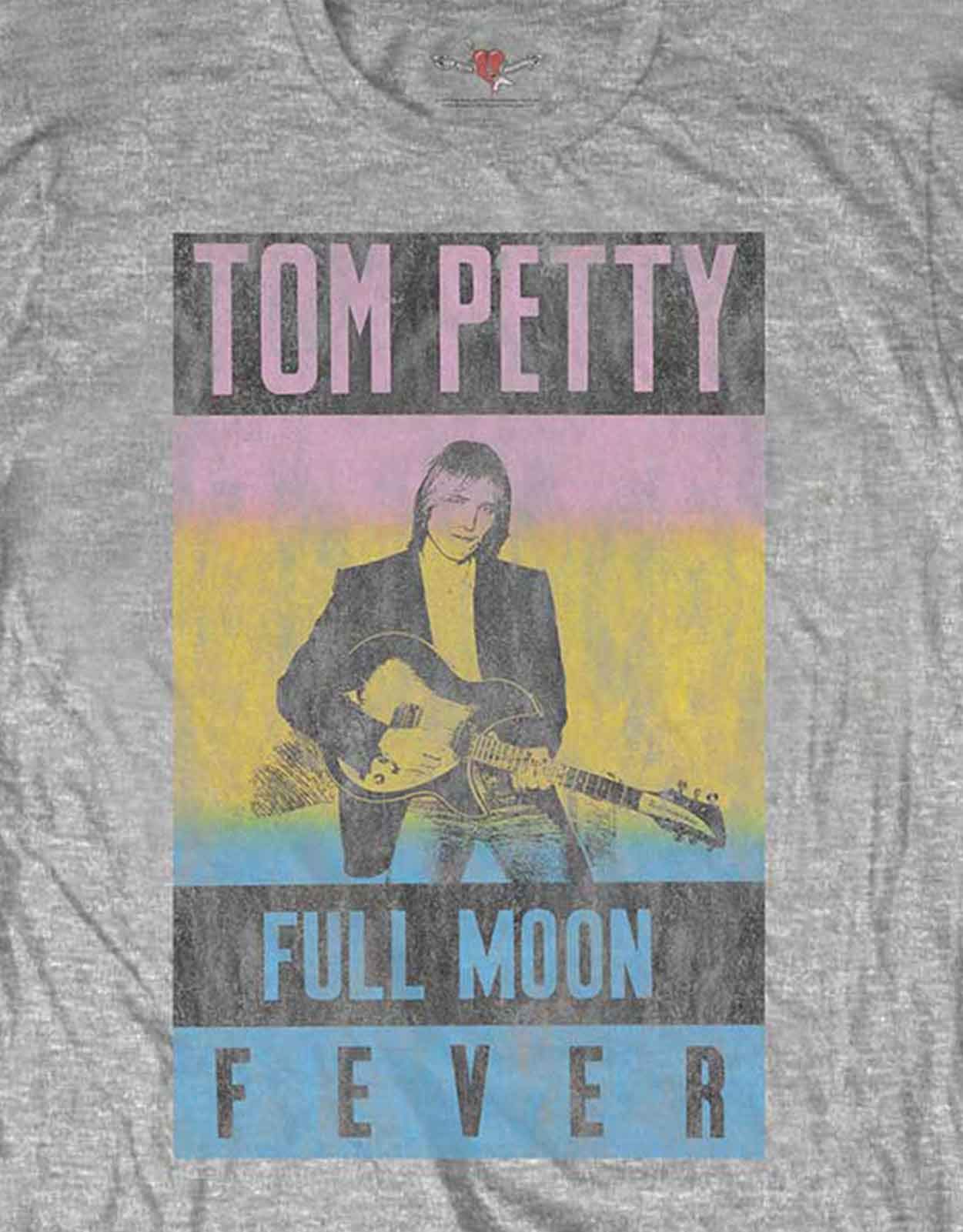Official Tom Petty & The Heartbreakers Full Moon Fever Tour T-Shirt - Men's Vintage Grey Band Tee (XXL) - Perfect for Concerts, Music Festivals & Rock Fans