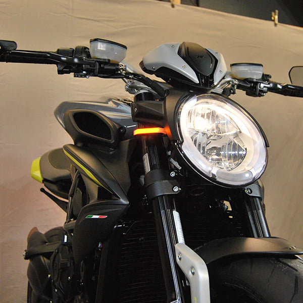 MV Agusta Dragster 800 LED Front Turn Signals - High Visibility Motorcycle Indicators for Enhanced Safety | Perfect for Urban Commuting & Night Riding