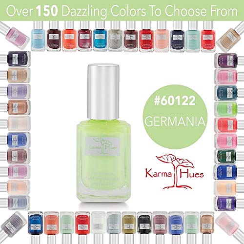 Organic Non-Toxic Nail Polish - Vegan & Cruelty Free Nail Paint for Women - Fast Drying, Long Lasting Nail Strengthening Formula - Perfect for Nail Art, Manicures & Everyday Wear (GERMANIA)