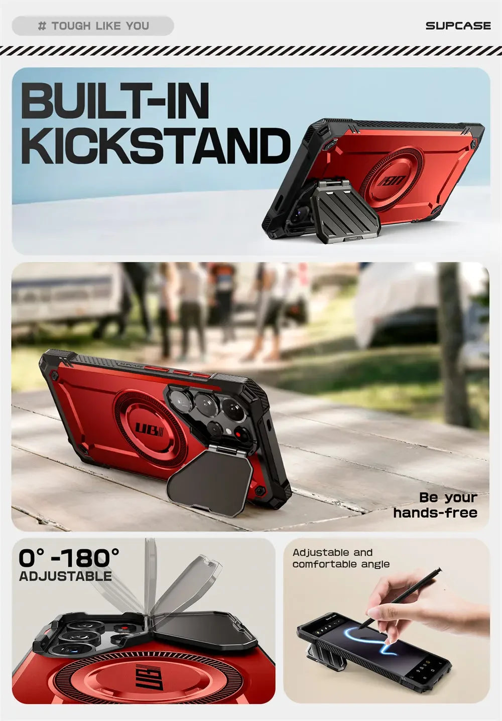 Samsung Galaxy S25 Ultra SUPCASE UB Mag XT Heavy Duty Rugged Case with Kickstand - Shockproof Protection for Outdoor, Work & Daily Use