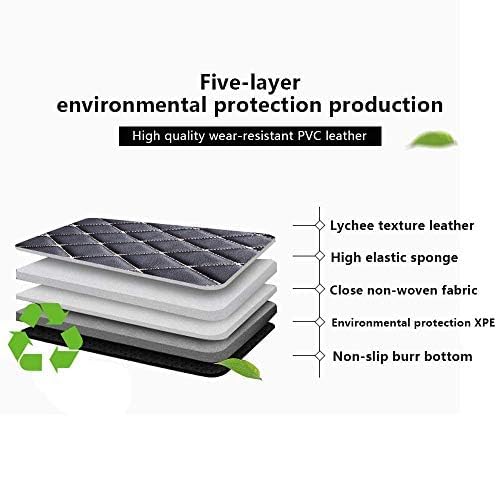 Premium Custom Car Floor Mats - Full Coverage Leather Liners, Waterproof All-Weather Protection for Coupe, Sedan, SUV & Truck (Red) | Luxury Carpet Interior Upgrade for Driving Comfort & Style