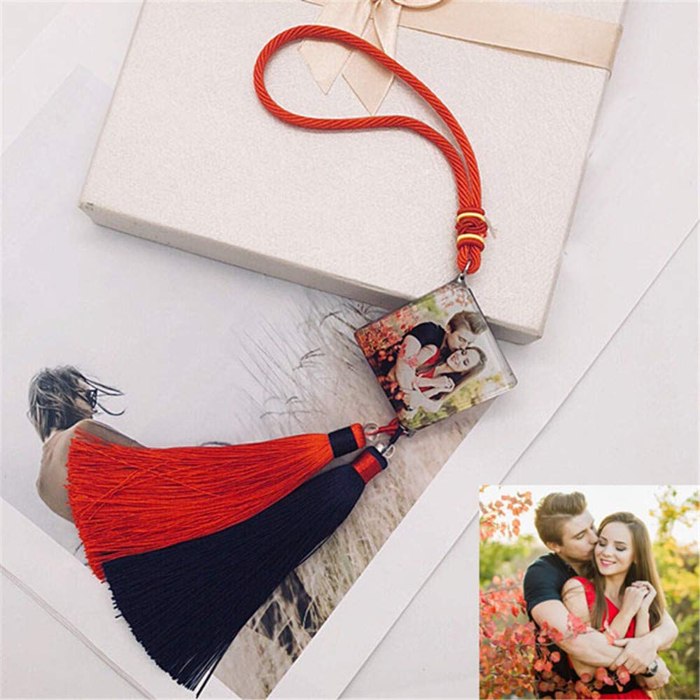 Custom Photo Car Charm - Personalized Rear View Mirror Ornament Gift for Her/Him | Car Accessories DIY