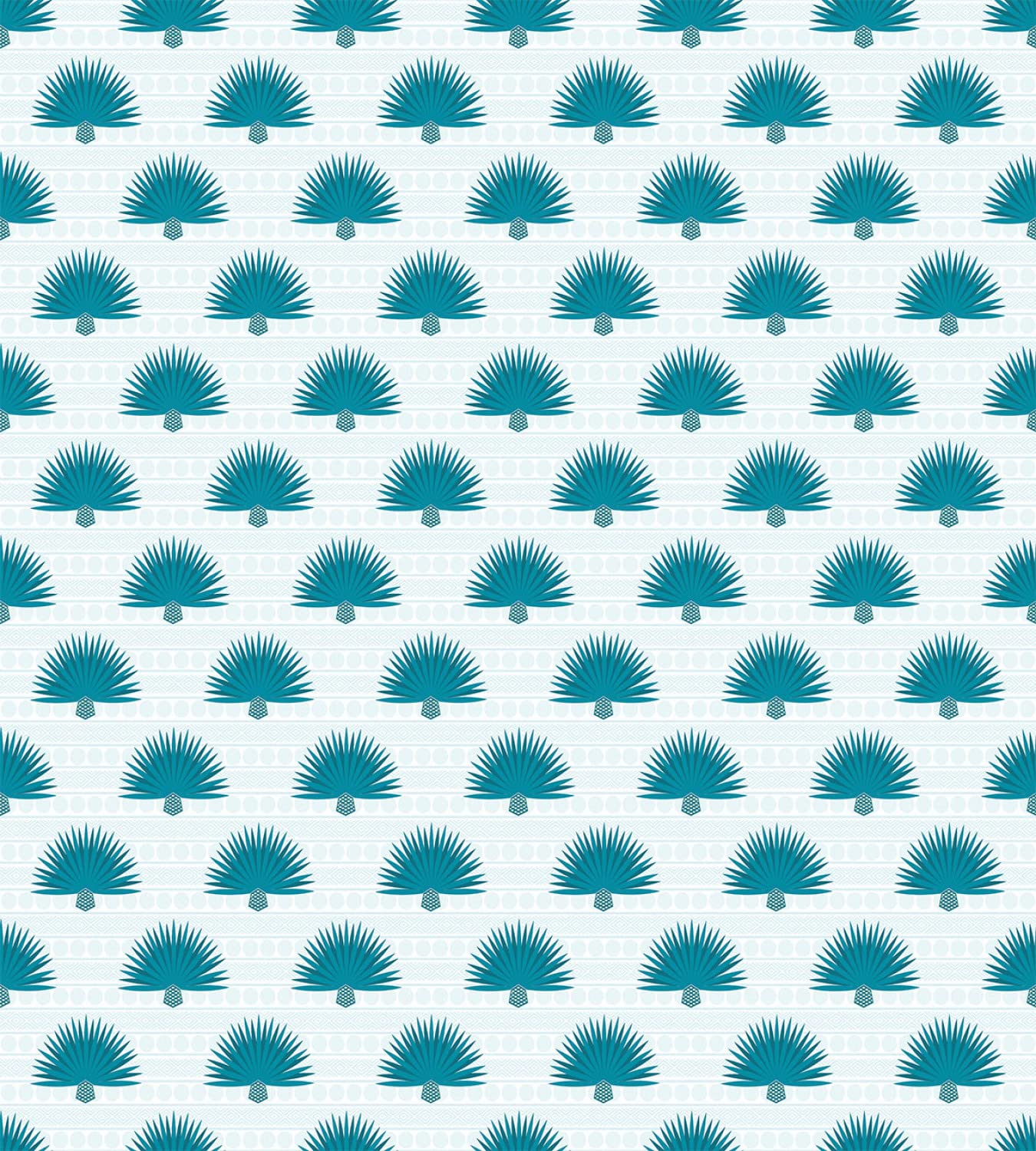 Ambesonne Tropical Duvet Cover Set - Exotic South American Plant Print on Geometric Background, 2-Piece King Size Bedding Set with 4 Pillowcases in Pale Blue Teal White | Perfect for Beach House, Boho Bedroom & Tropical Theme Decor